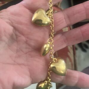 Gold Heart Charm Bracelet